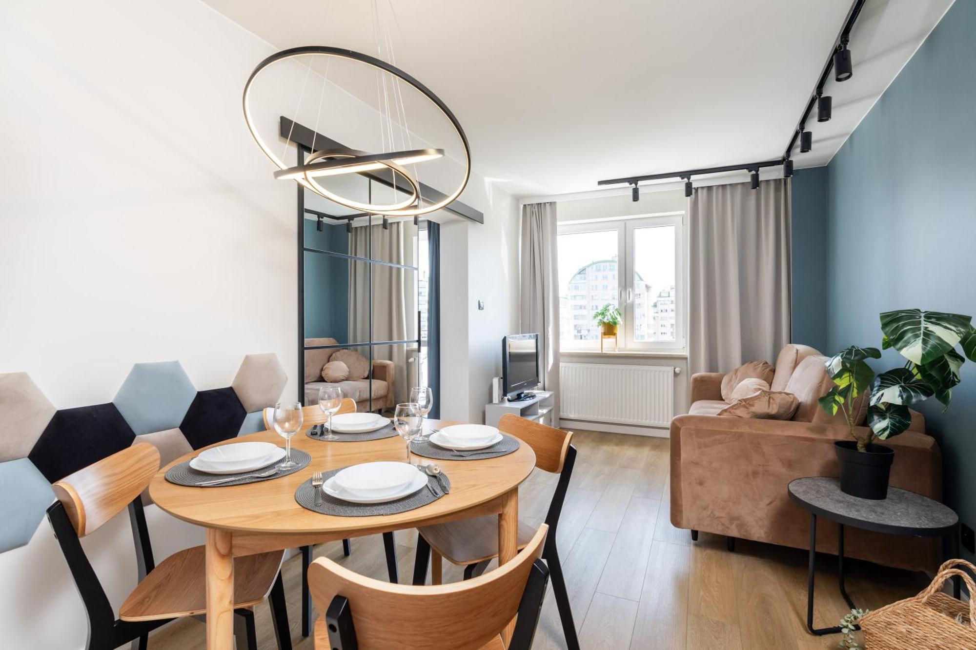 Blue Matcha Premium Apartment Okopowa Warschau Buitenkant foto